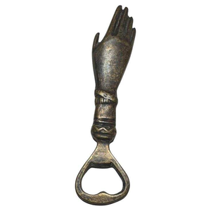 Antique Gold Finish <b>Hand</b> Shaped Bottle Opener Unique <b>Cast</b> Metal <b>Hand</b> Design Beer Opener - Product Image 3