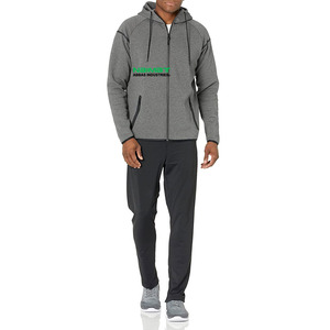 Sudadera con capucha minimalista de cierre completo para hombre, de tela suave y sólida, para uso diario, informal y relajado. - Product Image 4