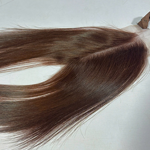 Extensiones de Cabello Humano Vietnamita Ksix Hair K26, Cierre de Cabello Liso Marrón Oscuro, Doble Trama, Cabello Remy, Doble Costura a Máquina, 100g, 8-30 pulgadas - Product Image 1