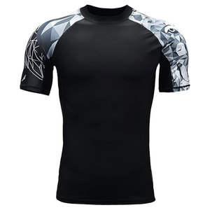 เสื้อรัดรูปทรงสลิมฟิต สวมใส่สบาย ระดับมืออาชีพ แขนสั้น เนื้อผ้านุ่ม ระบายอากาศได้ดี น้ำหนักเบา ออกแบบได้ตามต้องการ สำหรับผู้ชาย - Product Image 1