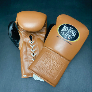 ถุงมือชกมวย No Boxing No Life รุ่นน้ำหนักเบา สำหรับฝึกซ้อมและแข่งขันศิลปะการต่อสู้ ผลิตตามสั่ง OEM หนังแท้ 100% - Product Image 4