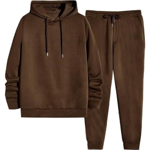 2025 New Stylish Plain Fleece Cotton Tracksuit Wholesale Custom Color <b>Clothing</b> Sports Workout tracksuit for man, 100% cotton - Product Image 1