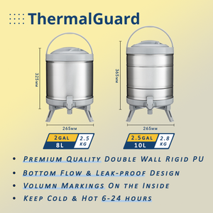 Dispensador de bebidas portátil aislado con cubo de té de burbujas en forma de barril de 2 galones - Product Image 4