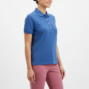 Polo pour femme de haute qualité, respirant, écologique, séchage rapide, tissu tricoté doux, vêtement décontracté pour femme - Product Image 4