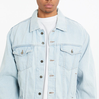 Veste en jean unisexe décontractée de haute qualité, style urbain, faible MOQ, nouvelle arrivée, vente en gros personnalisée, très demandée