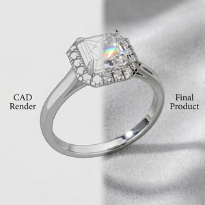 Anillo de Compromiso y Aniversario con Diamante Cultivado en Laboratorio Certificado por IGI de 1.6 CT, Corte Esmeralda, Oro Sólido de 9K, Chapado en Rodio, Joyería Fina para Mujer - Product Image 5