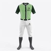 Ensemble d'uniformes de baseball personnalisés pour les équipes de clubs jeunes et adultes, maillot boutonné, pantalon, nom, numéro, logo, sublimation complète, faible MOQ