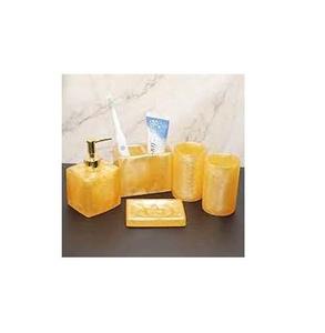 Latest Epoxy Resin Bathroom Set Marble Effect Soap Dispenser <b>Toothbrush</b> <b>Holder</b> Soap Dish Premium Bathroom Accessories Collection - Product Image 2