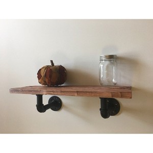 Housse de protection pour réfrigérateur en bois recyclé rustique, double usage, avec supports en tuyaux industriels – Marron durable, pour salon, vente en gros - Product Image 3