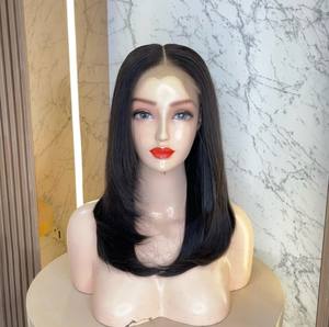 Bonne qualité coupe couche cheveux humains femmes perruques os droit 100% cheveux vietnamiens bruts belles perruques très soyeux - Product Image 3