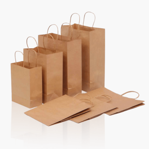 Bolsas de Compra de Papel Kraft Biodegradables y Reciclables Ecológicas con Asas de Cuerda de Algodón, Impresión Personalizada, Fábrica en Vietnam - Product Image 3