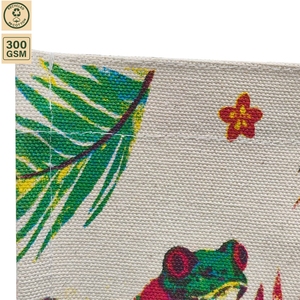 300 GSM Laminated Cotton Canvas <b>Beach</b> <b>Tote</b> <b>Bag</b> <b>Beach</b> Travel 40x33x16 cm Custom Logo Wholesale OEM Private Label Model SS348 - Product Image 5