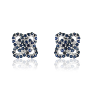Ensemble de bijoux fins de haute qualité en argent sterling 925 avec saphir bleu naturel, comprenant bague, boucles d'oreilles et pendentif, pour femmes - Product Image 6