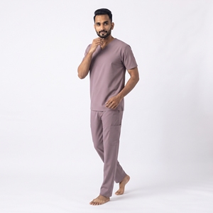 Men's Medical <b>Scrub</b> <b>Top</b> V Neck Hospital Uniform Nurse <b>Scrub</b> Shirt with Multiple Pockets Overlapping Neck Design - Product Image 4