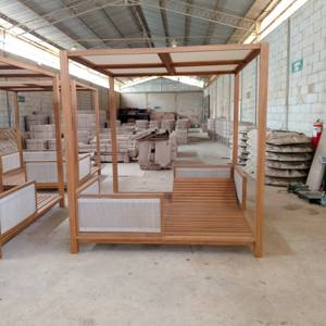 <b>Outdoor</b> Teak Wood Cabana for Villa Resort Backyard Furniture - Product Image 1
