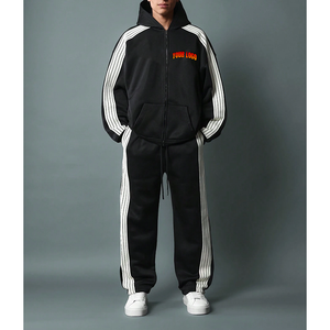 Conjunto de Sudadera con Capucha y Pantalones Deportivos Personalizados OEM de 420 Gsm, Traje Deportivo Holgado para Hombre, Estilo Urbano Gris, Fabricante de Ropa Deportiva - Product Image 2