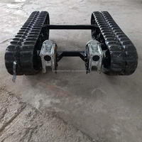 Plateforme mobile compacte sur chenilles en caoutchouc, châssis de robot à chenilles, châssis de transport sur chenilles