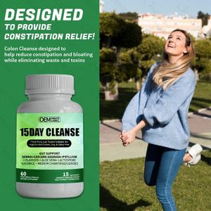 Supplément de nettoyage et de désintoxication du côlon pour la santé digestive Capsules de soutien à la santé intestinale avec inuline et extraits de feuilles de séné - Product Image 5