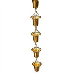 Prime Quality Aluminium Rain Chain And-Hammered Scalloped <b>Cups</b> Outdoor Garden Rain Chain Aluminium With Hammered Rain Chain - Product Image 2