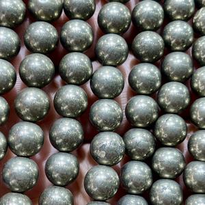 Cuentas Redondas de Pirita Natural Dorada de 8mm, Ecológicas, Lisas y Pulimentadas, para la Fabricación de Joyería - Product Image 3