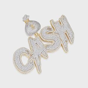 จี้ฮิปฮอปทรงกระเป๋าเงินประดับเพชรโมอิสซาไนต์ทรงกลมแบบฝังเพชร สำหรับผู้ชาย ดีไซน์กระเป๋าเงิน ทำจากเงินแท้ 925 สไตล์แร็ปเปอร์ - Product Image 2