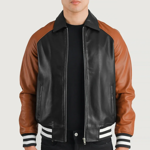 Chaqueta Bomber de Cuero Personalizada para Hombre, Acabado Premium, Impermeable, Ecológica, Estilo Urbano Moderno para Invierno, Venta al Por Mayor Global - Product Image 2