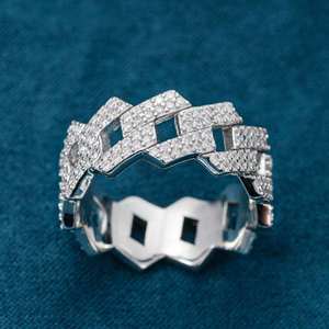 Beautiful Cross <b>Ring</b> with Lab Grown Diamond and Moissanite Rose Gold Plated Jewelry for Special Occasions - Product Image 5