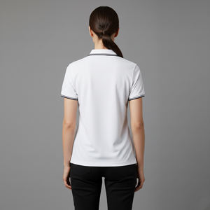 Camisetas Polo de Mujer al por Mayor 100% Algodón, Logotipo Bordado Personalizado, Transpirables, Manga Corta, Color Sólido, Cómodas - Product Image 2