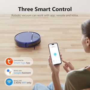 หุ่นยนต์ดูดฝุ่นและถูพื้นแบบรวม พร้อม Wi-Fi, ควบคุมผ่านแอพและเสียง, ถังเก็บน้ำ และระบบทำความสะอาดตามกำหนดเวลา - Product Image 2