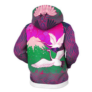 Sweat à capuche unisexe personnalisé avec logo imprimé en relief, anti-boulochage, polyester/coton, coupe classique, col à capuche, motif uni, hiver, pour homme - Product Image 2