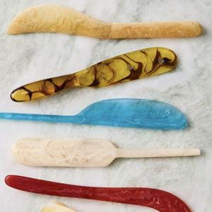 FAIZA <b>CRAFT</b> Resin Butter <b>Knife</b> Set Handmade Spreader <b>Knives</b> Customized Color Durable Eco-Friendly Home Kitchen Hand - Product Image 1