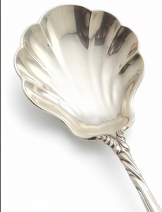 Cuillère vintage en argent plaqué avec manche long, finition miroir, design durable pour mariage et usage de table - Product Image 2