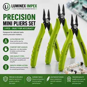 LUMINEX IMPEX LUB=113 <b>Long</b> <b>Nose</b> Stainless Steel Lightweight Smooth Work Jewelry Making Polishing Pliers - Product Image 5
