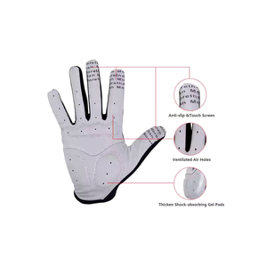 Gants de vélo unisexes en microfibre de cuir, à doigts entiers, antidérapants, compatibles avec les écrans tactiles, respirants, pour l'hiver - Product Image 1