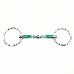 Novedad: Bocado de caballo de hierro dulce y acero inoxidable con incrustaciones de cobre, anillo suelto, equipo de equitación profesional, artículos deportivos de lujo - Product Image 1