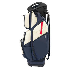 FL 2026 OEM Nouveau design Sac de golf imperméable en PU bleu-blanc avec logo personnalisable Sac de golf de chariot haut de gamme 14 compartiments - Product Image 2