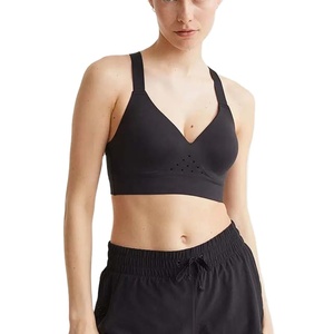Wholesale Custom sports <b>bra</b> for women nylon spandex seamless high impact padded gym workout <b>bra</b> <b>stretch</b> fitness wear - Product Image 1
