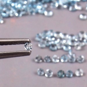 Aigue-marine Ronde 3mm Taillée, Pierre Précieuse en Vrac, Prix d'Usine, Qualité Supérieure pour la Fabrication de Bijoux, Vente en Gros - Product Image 2