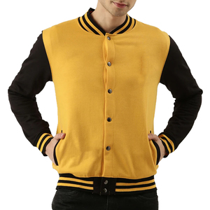 Plus Size Men's Custom Varsity Jacket with Stand Ribbed Collar Blank Design Custom Logo Option Wholesale Price - Product Image 1