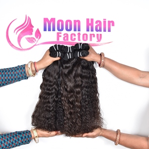 Extensions de cheveux humains 100% purs, bouclés profonds, vierges, noirs naturels, Remy, doux, épais, à double trame - Product Image 1