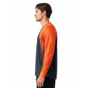 Customize Logo Design Motocross V Neck Jersey Breathable Comfortable Long Sleeve Sportswear <b>Polyester</b> Quick Dry Motocross Jersey - Product Image 5