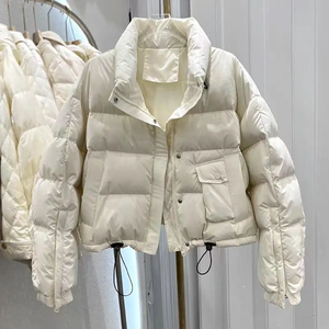 Best Quality Customizable <b>Canvas</b> Casual Puffer <b>Jacket</b> for <b>Men</b> Stand Collar Zipper Closure Windproof Breathable Eco-Friendly - Product Image 5