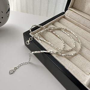 Collier en argent sterling S925 style coréen, design de niche, pierres fragmentées de forme spéciale, style INS, pour clavicule, cadeau de mariage - Product Image 2