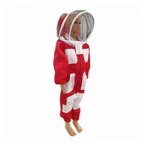 Traje de Apicultura Rojo y Blanco de Alta Calidad, Nuevo Modelo 2026, con Capucha de Malla, Corte Regular, para Seguridad en la Apicultura - Product Image 1