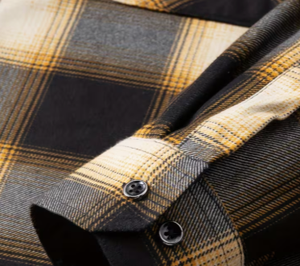 Hardihood International Yellow Black Buffalo <b>Plaid</b> Flannel <b>Shirt</b> Long Sleeve Cotton Polyester OEM Unisex Adult Apparel - Product Image 3