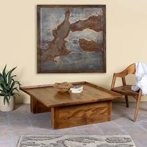 Mesa de Centro Moderna de Madera Maciza para Sala de Estar, Extensible, Rectangular, Plegable, para Hogar y Hotel - Product Image 1