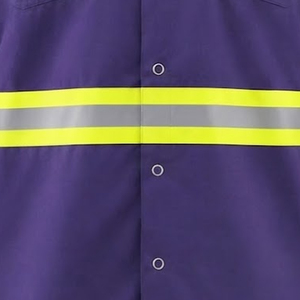 Camisa de Trabajo de Alta Visibilidad con Cinta Reflectante, Diseño Moderno, Cuello Camisero y Botones - Product Image 4