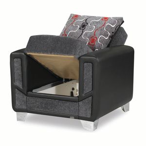 PrimeNest PulseCraft collezione moderna poltrona convertibile imbottita con ripostiglio per soggiorno - Product Image 2