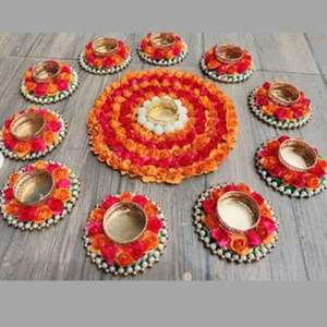 Rose <b>Flower</b> Rangoli Set Tea Light Holder <b>Candle</b> Stand Home Office Diwali Decoration Other <b>Candle</b> Holders Lanterns <b>Candle</b> Jars - Product Image 1