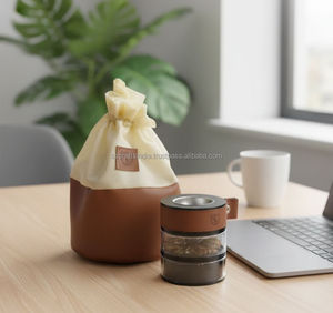 เตาเตาอะโรมาด้วยเรซินอีพ็อกซี่และไม้ที่สง่างามพร้อมกระเป๋าหนังพรีเมี่ยมของตกแต่งบ้านและของขวัญทำด้วยมือ - Product Image 3